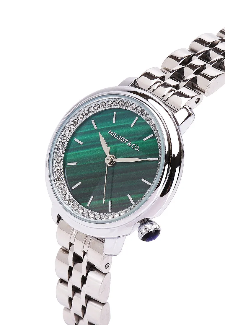 Ellysa Silver Metal Watch Gift Set (Silver)