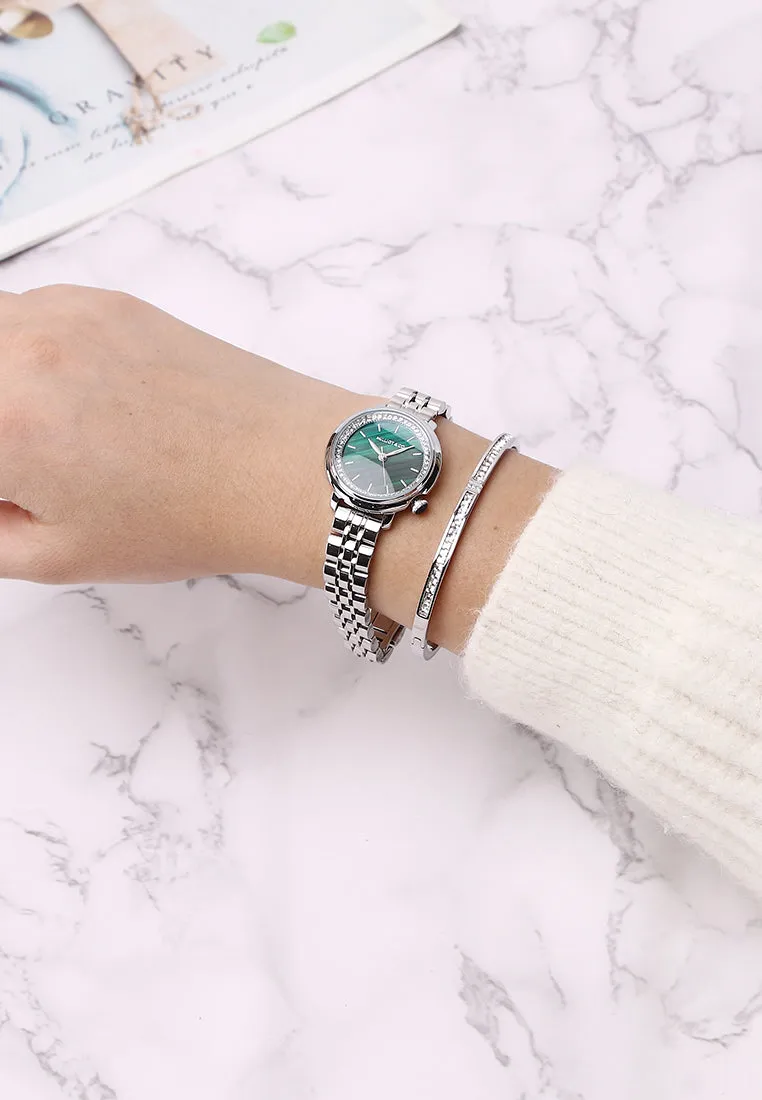 Ellysa Silver Metal Watch Gift Set (Silver)