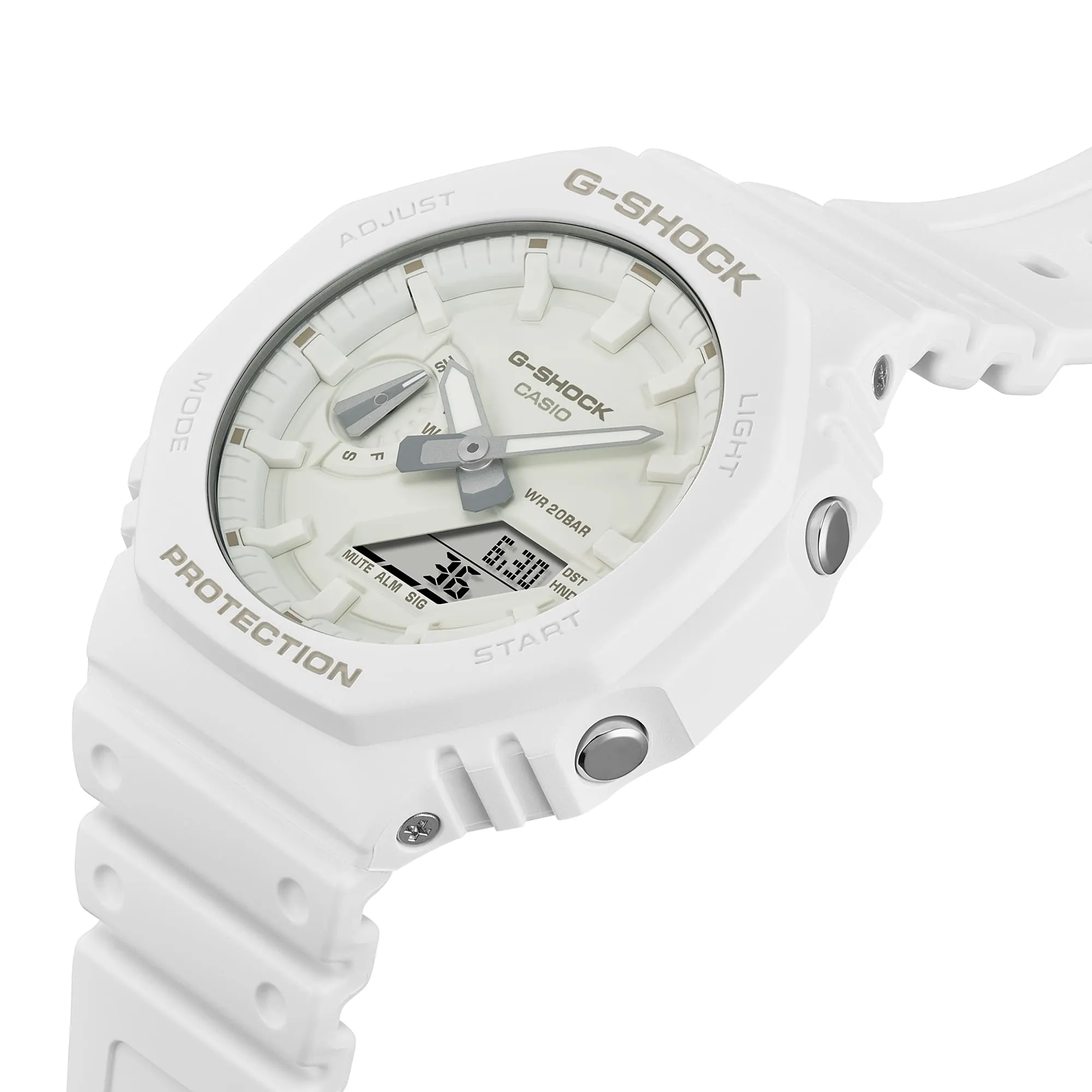 G-Shock CasiOak All White Watch GA2100-7A7
