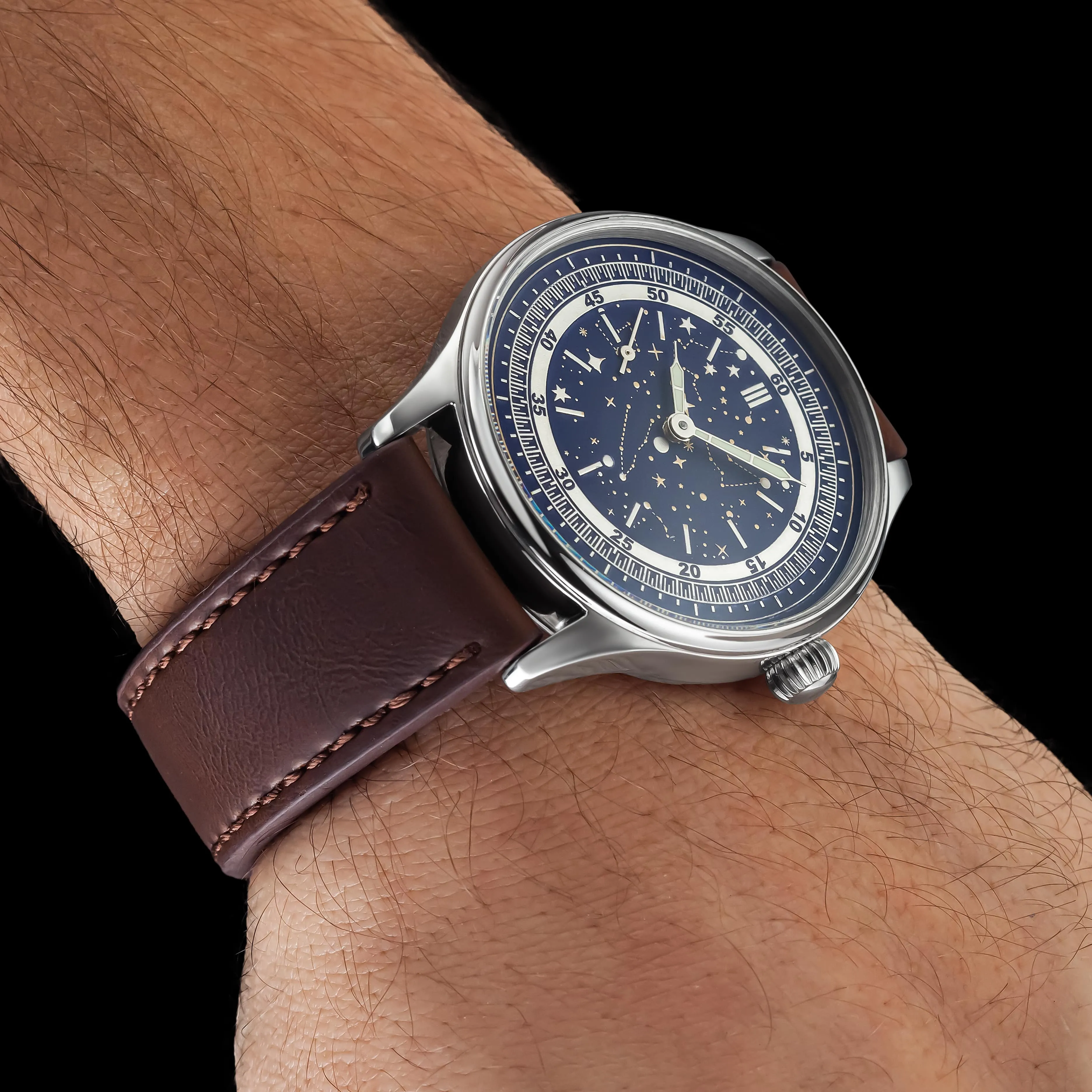 GALAXY Men's Artisan Wristwatch fits Vintage Swiss Mechanical Movement
