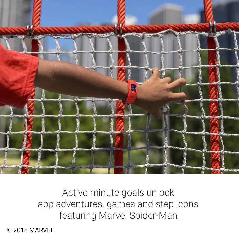 Garmin vivofit Jr 2 Kids Spiderman Black Silicone Band Fitness/activity Tracker Smart Watch - 010-01909-37