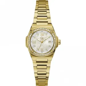GC Ladies Coussin Shape Mini Yellow Gold Watch Z12005L1MF