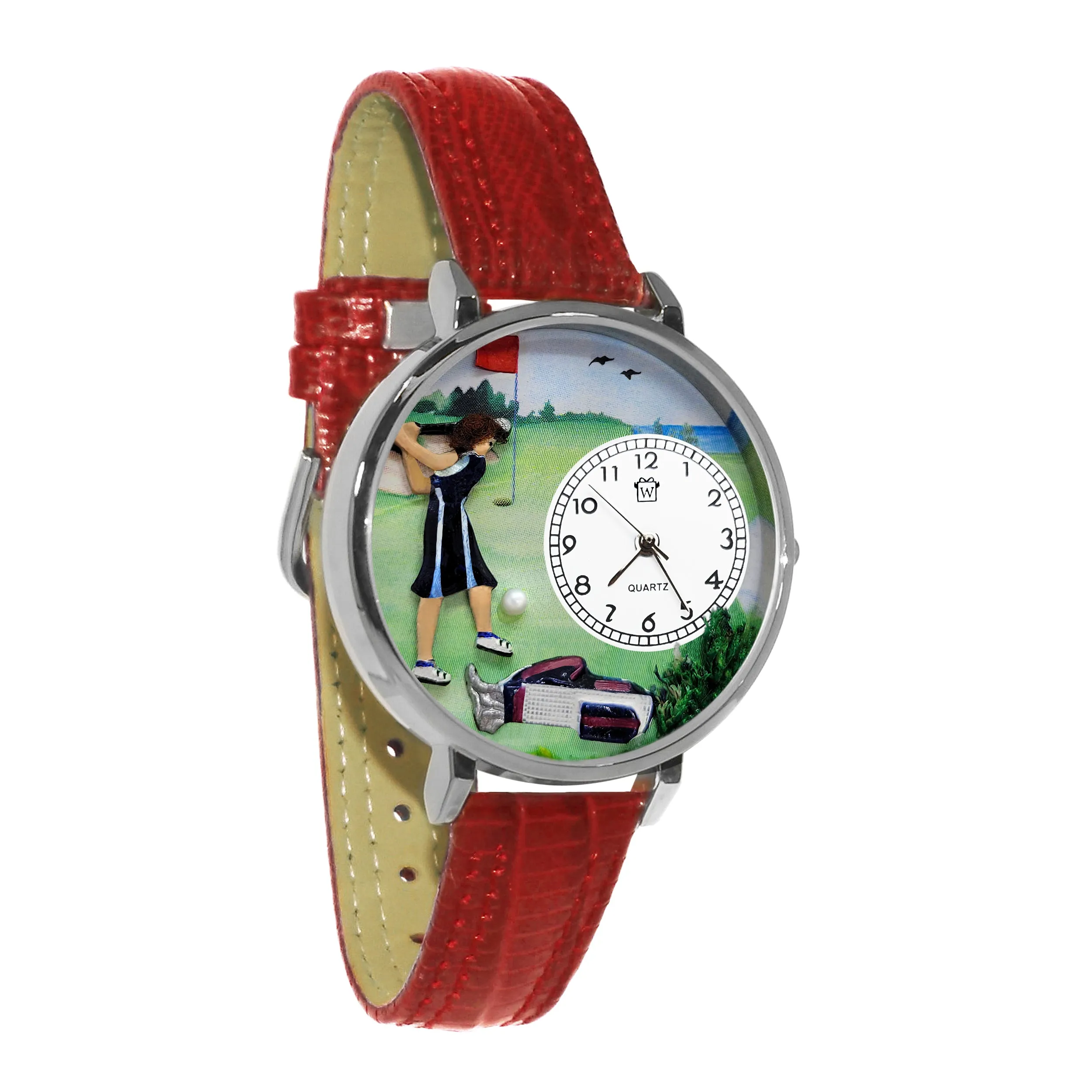 Golfer Female 3D Watch Large Style