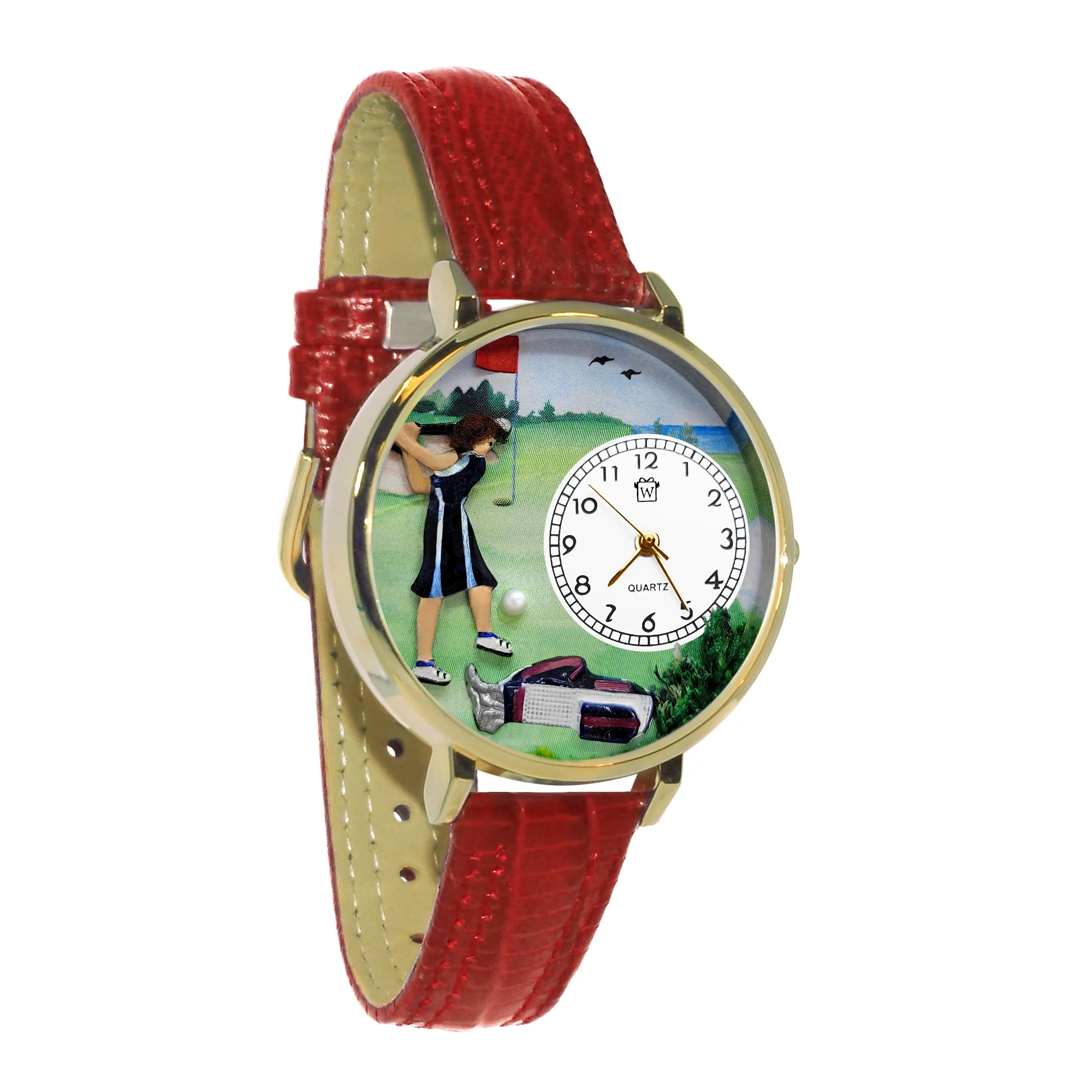 Golfer Female 3D Watch Large Style