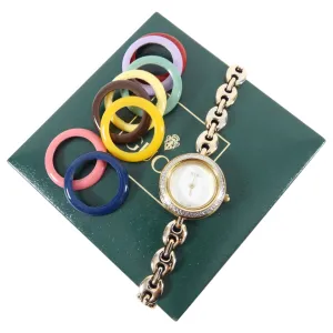 Gucci Vintage Interchangeable Bezels Link Watch