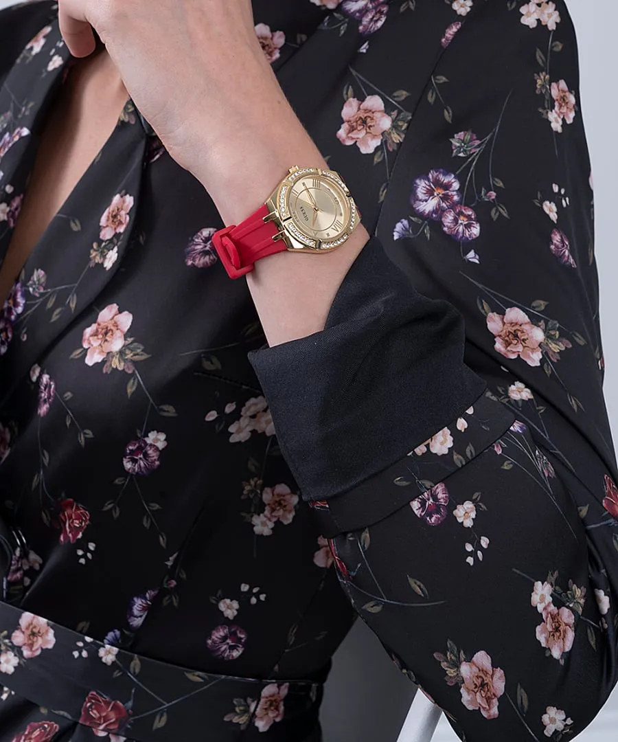 Guess GW0034L6 Cosmo Red Silicone Strap Women Watches