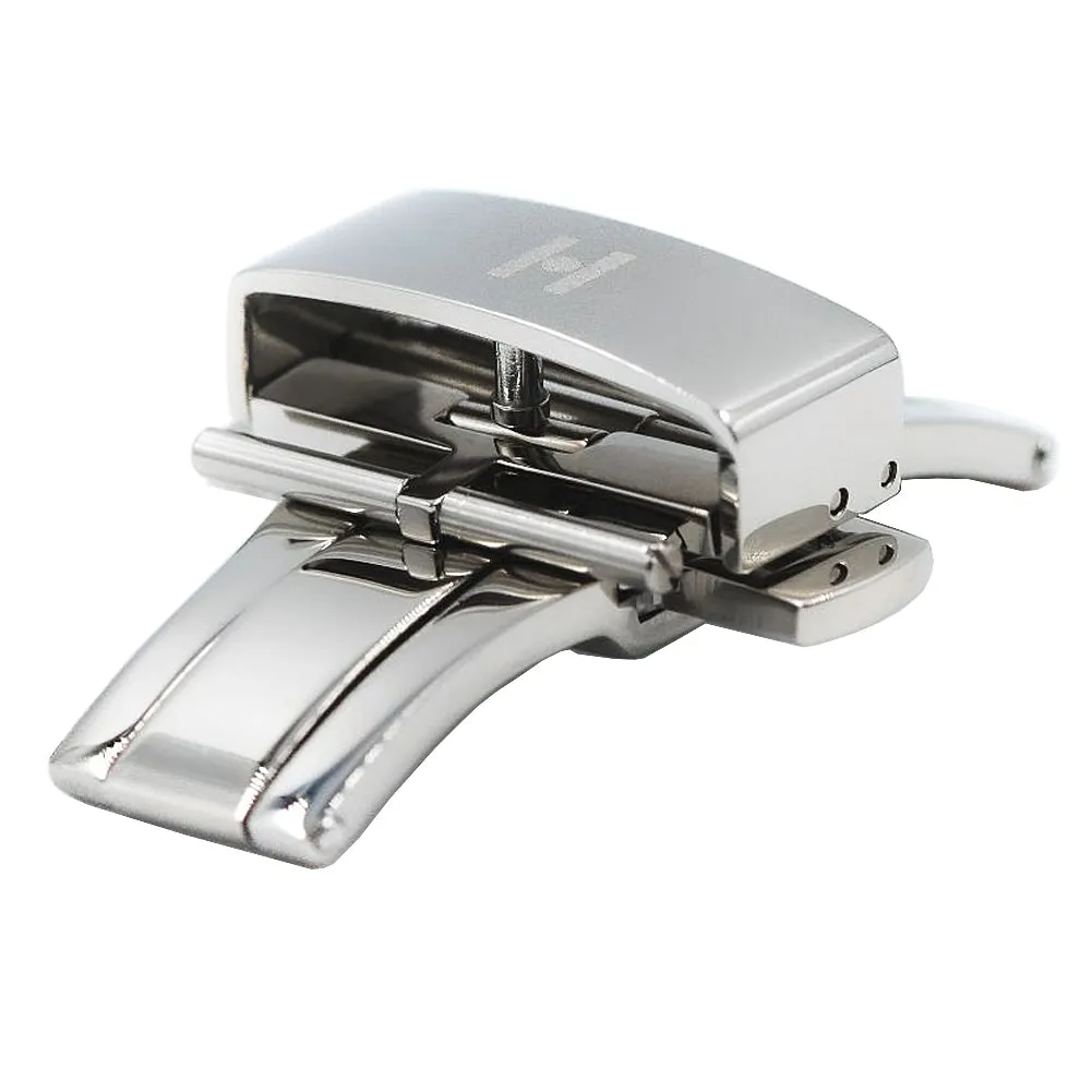 Hirsch Pusher Butterfly Deployant Clasp Stainless Steel