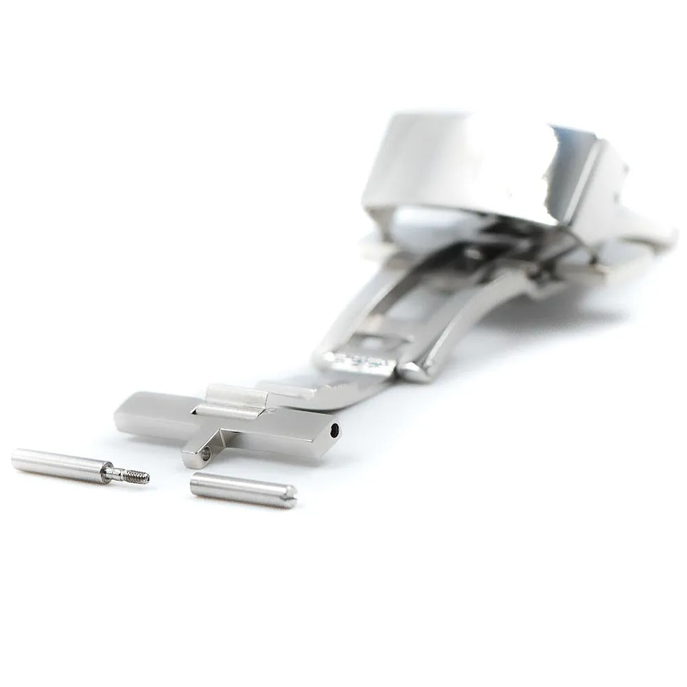 Hirsch Pusher Butterfly Deployant Clasp Stainless Steel