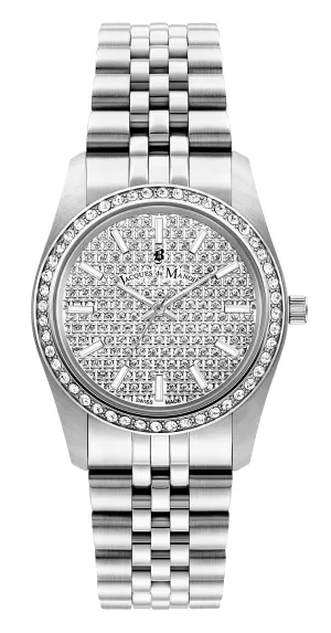 Jacques du Manoir Inspiration Glamour 34mm Women's Stainless Steel Watch