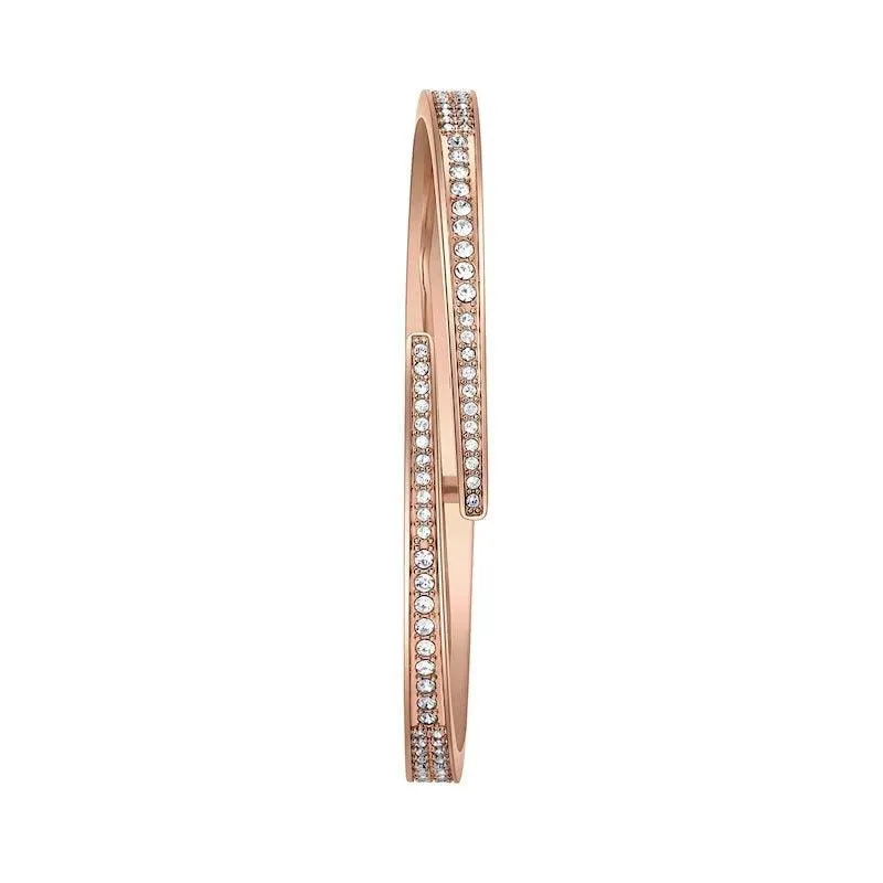 JBW Women's Cristal Set 12 Diamonds 18K Rose Gold-Plated Stainless Steel Watch With Bangle - 28MM