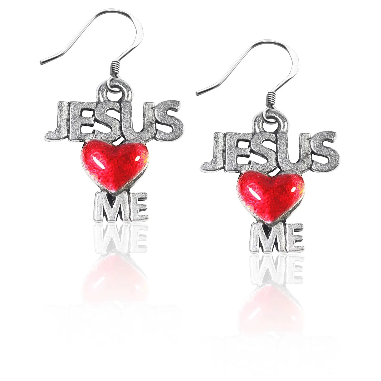 Jesus Loves Me Charm Earrings