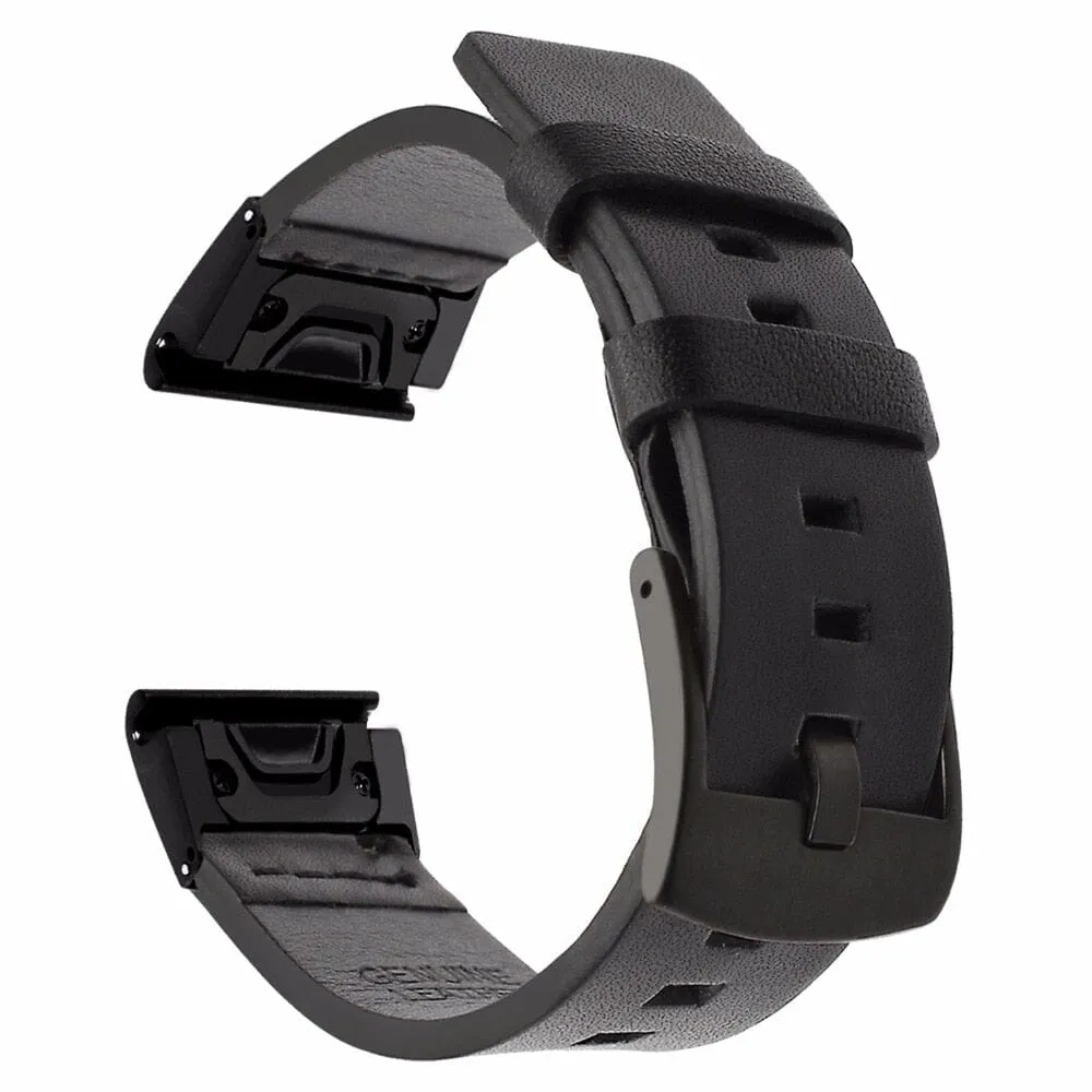 Leather Watch Straps Compatible with the Garmin Quickfit Range
