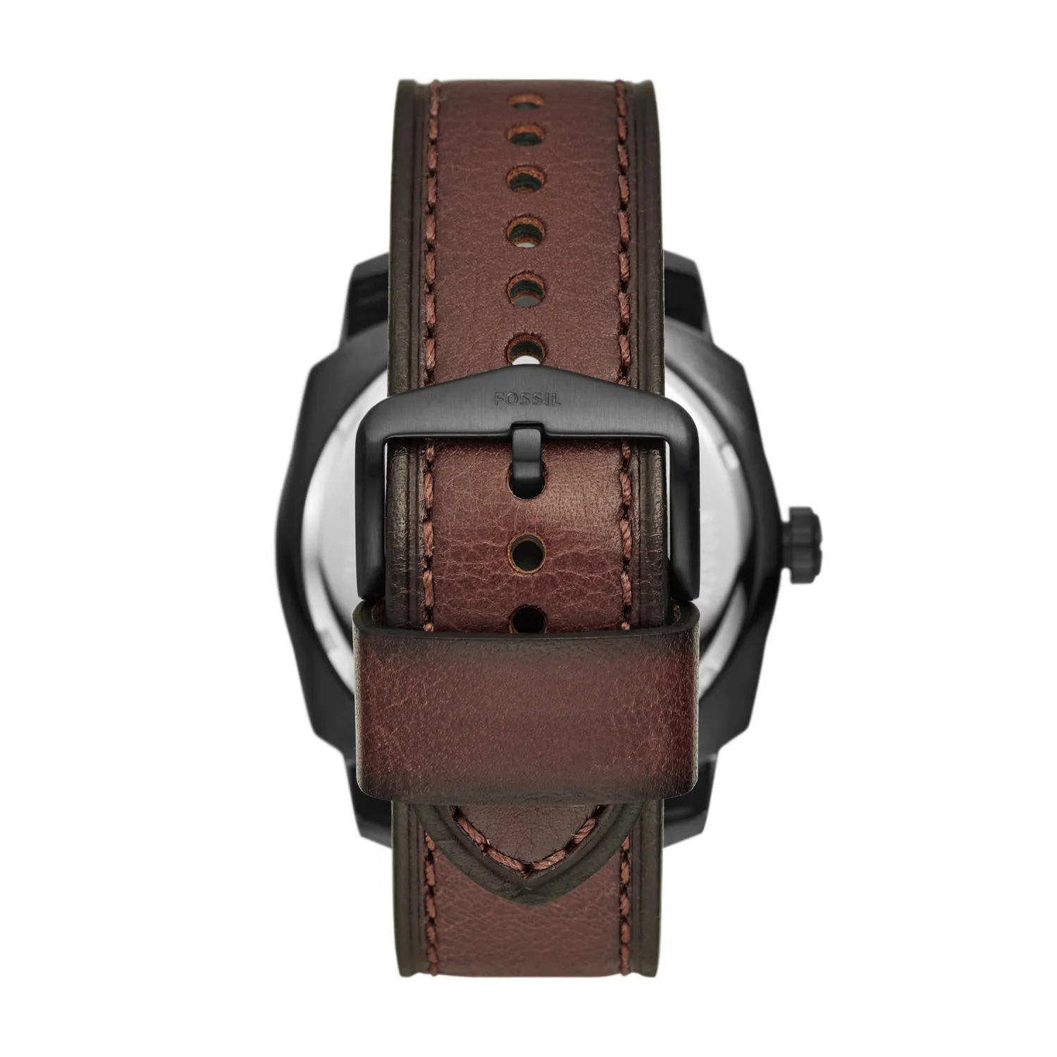 Machine Three-Hand Date Dark Brown LiteHide™ Watch