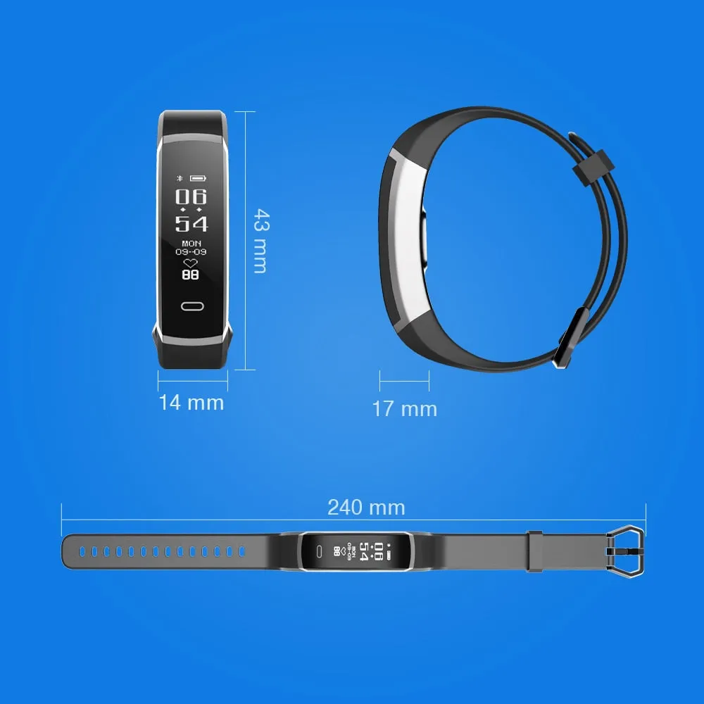 Makibes R3 Smart Bracelet with Heart Rate Monitor, Health Fitness Tracker, more