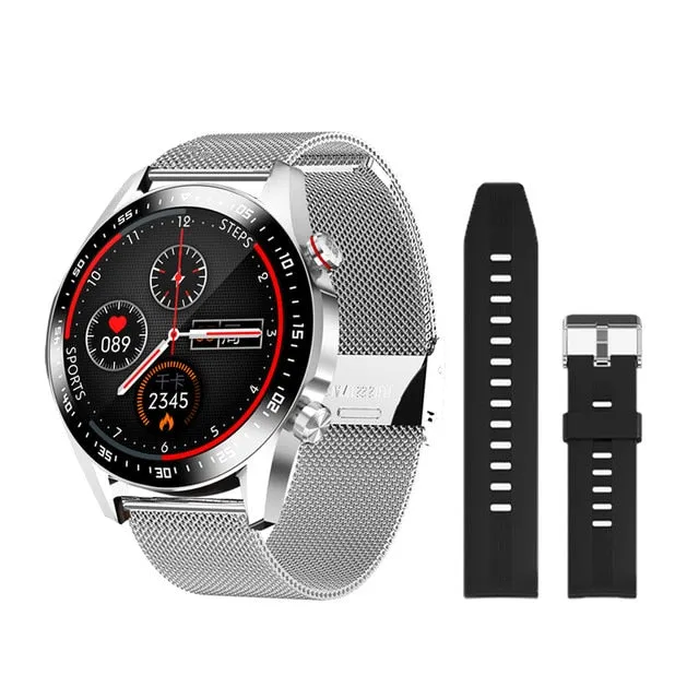 Men Bluetooth Call Custom Dial Full Touch Screen Waterproof Smartwatch