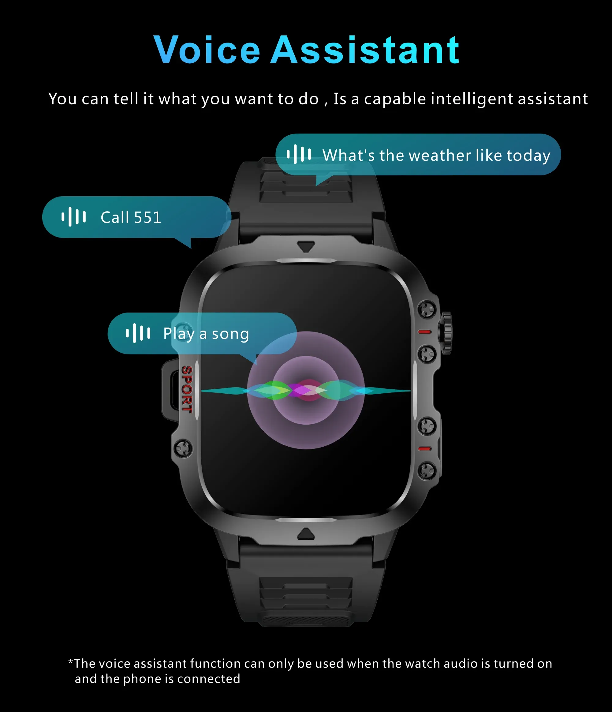 Men Outdoor Sports Fitness Tracker Health Monitor Smartwatch