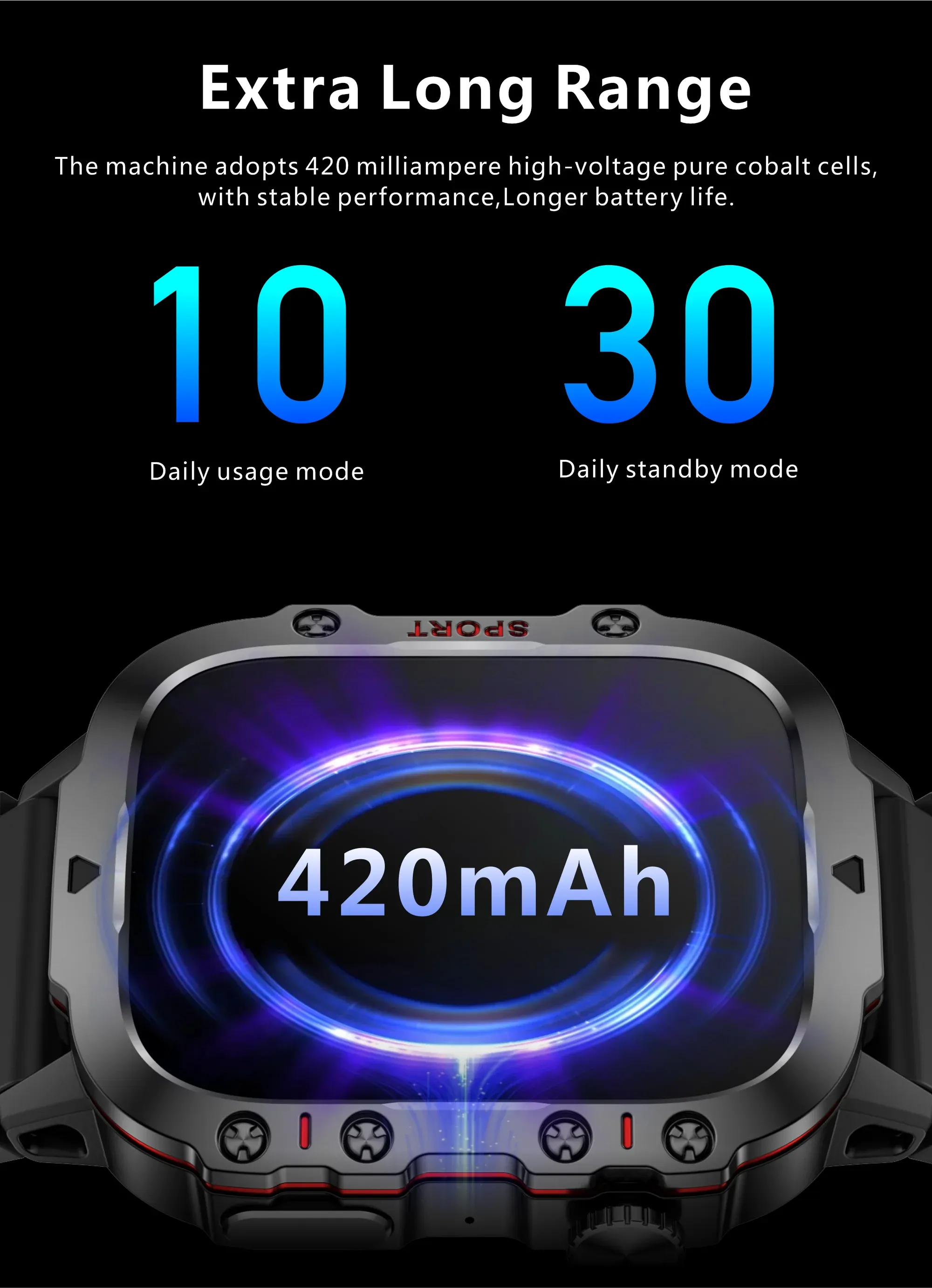Men Outdoor Sports Fitness Tracker Health Monitor Smartwatch