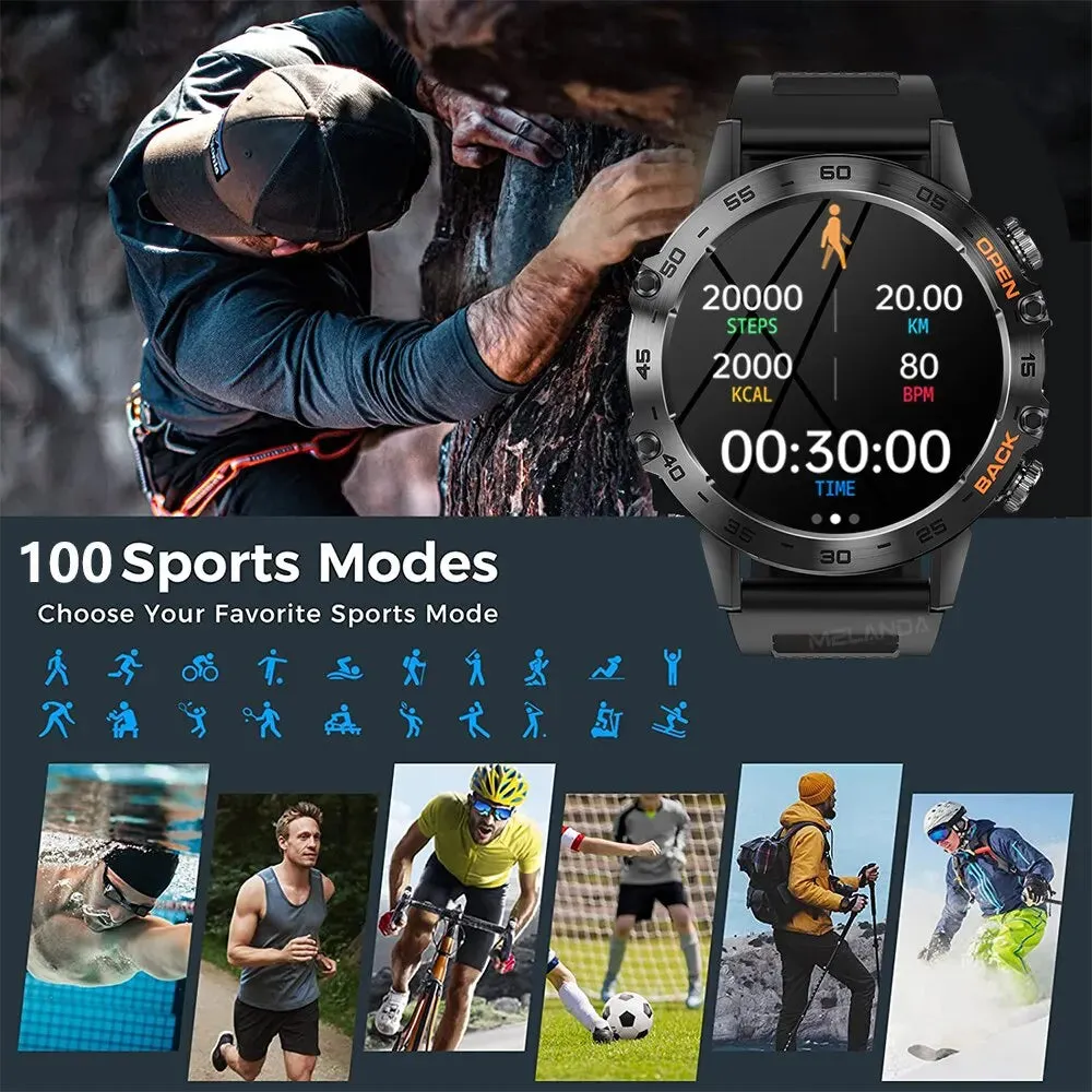 Men's 1.39" Bluetooth Call Smartwatch – Ultimate Fitness Tracker, IP67 Waterproof, for Android & iOS