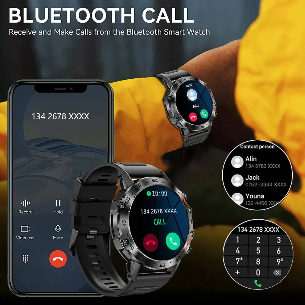 Men's 1.39" Bluetooth Call Smartwatch – Ultimate Fitness Tracker, IP67 Waterproof, for Android & iOS
