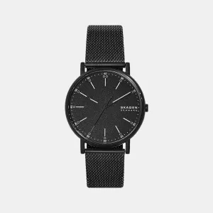 Men's Black Analog Stainless Steel Watch SKW6579