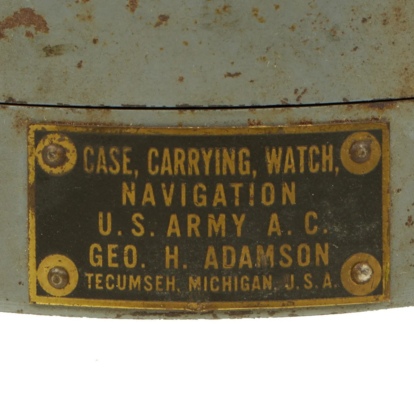 Original WWII USAAF 1942 Elgin Type A-13 G.C.T Navigator Pocket Watch with Carry Case