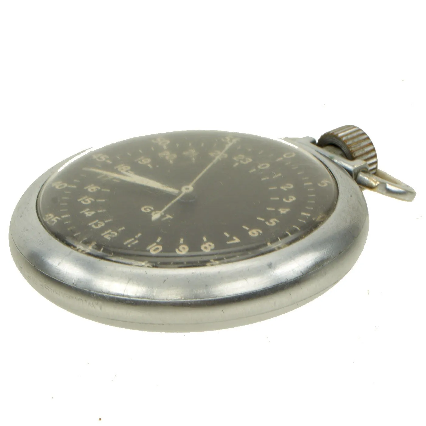 Original WWII USAAF 1942 Elgin Type A-13 G.C.T Navigator Pocket Watch with Carry Case