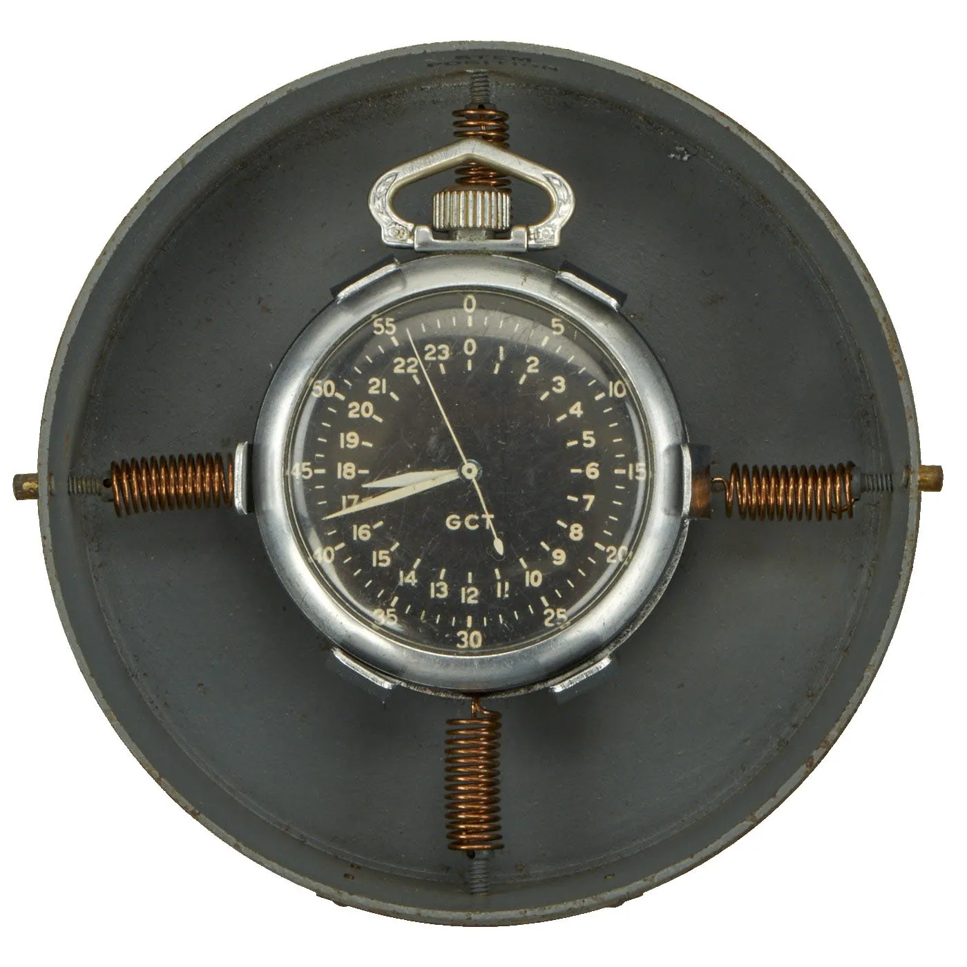 Original WWII USAAF 1942 Elgin Type A-13 G.C.T Navigator Pocket Watch with Carry Case