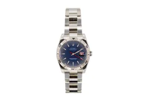 Rolex Oyster Perpetual Datejust 40mm Blue Dial Red Hand