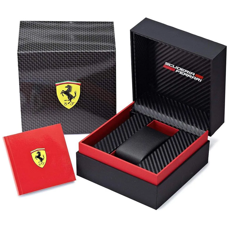Scuderia Ferrari Speedracer Black Leather Men's Watch - 830647