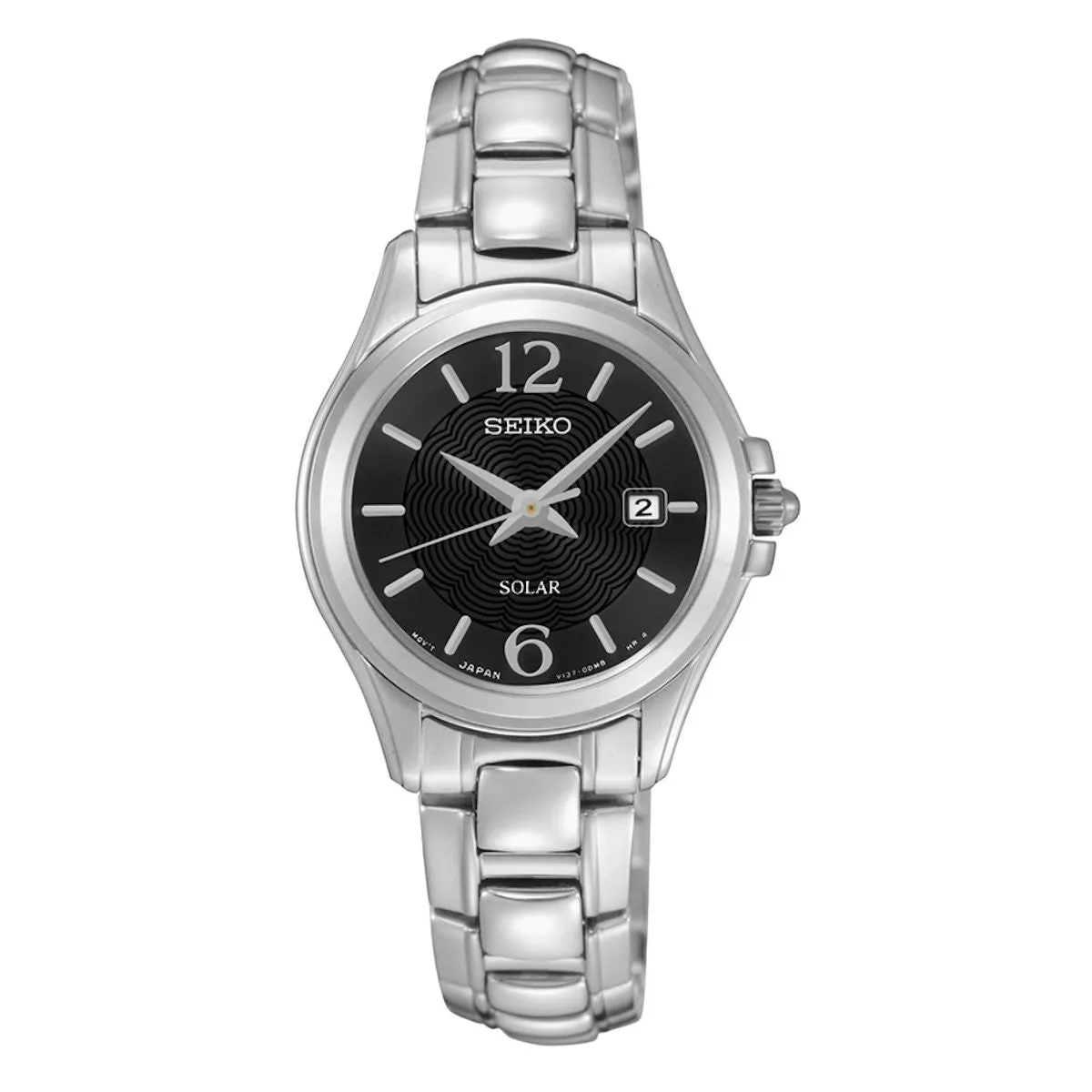 Seiko Core: Womens 27mm Light Energy with Black Dial Wrist Watch 316 Stainless Steel SUT249