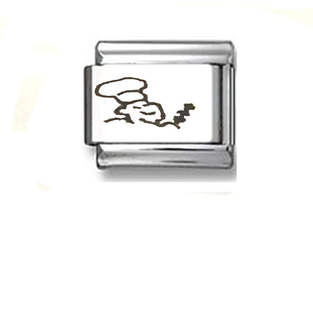 SEXY SPARKLES Chef charm Laser Etched Niece with heart 9mm classic link