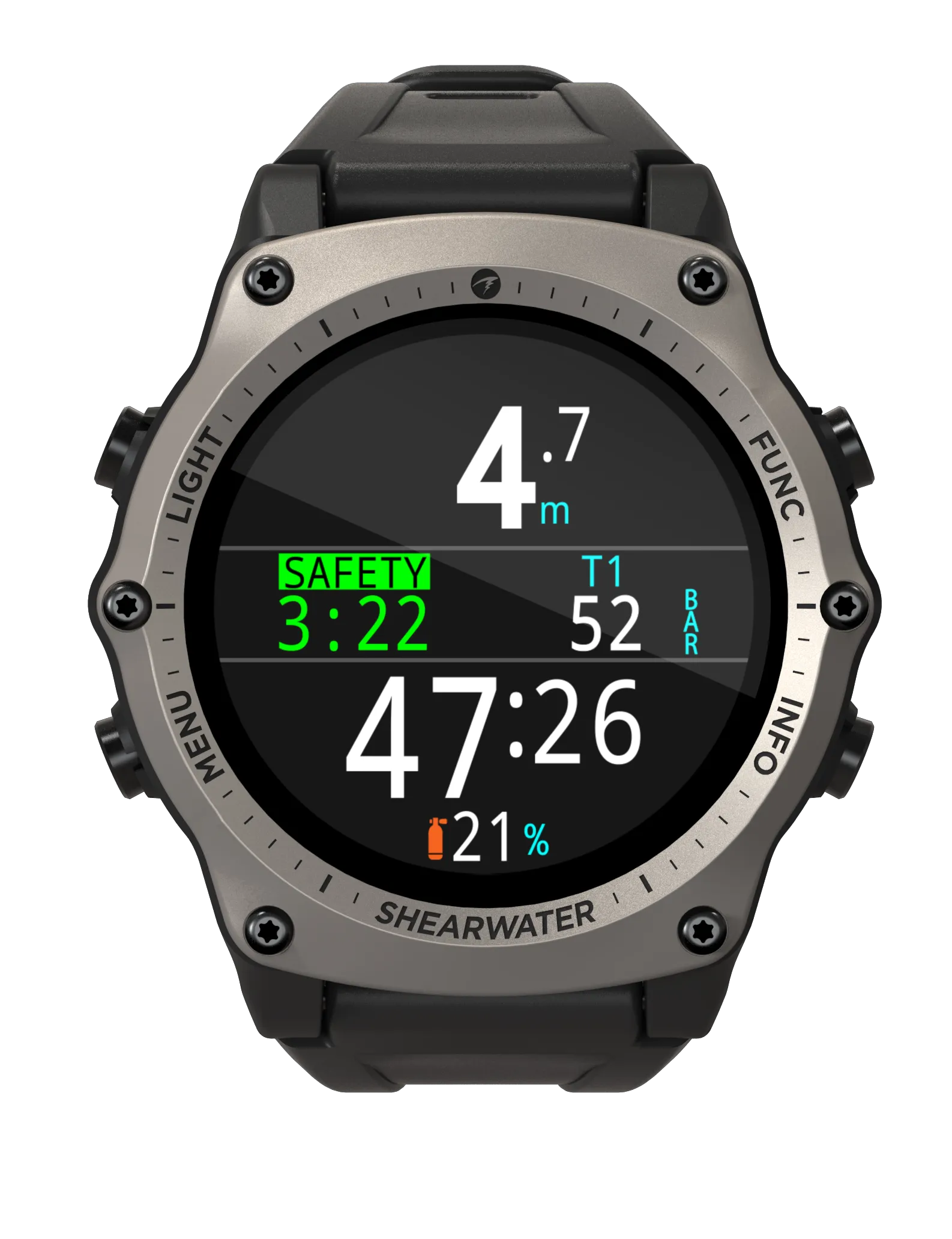 SHEARWATER TERIC DIVE COMPUTER SILVER - SWIFT BUNDLE
