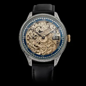 SKYFALL Men's Artisan Skeletonized Wristwatch 1909 Vintage Mechanical Movement