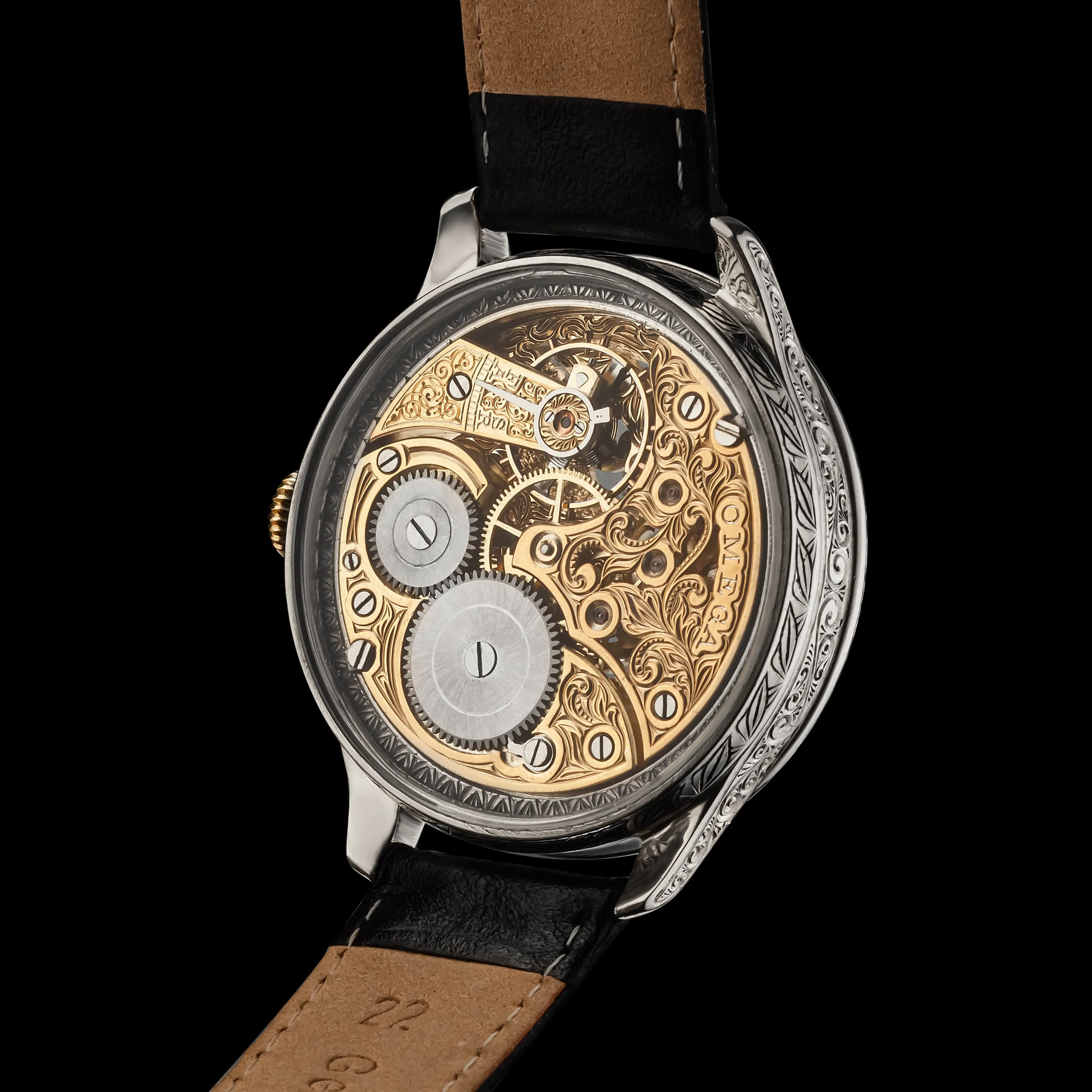 SKYFALL Men's Artisan Skeletonized Wristwatch 1909 Vintage Mechanical Movement