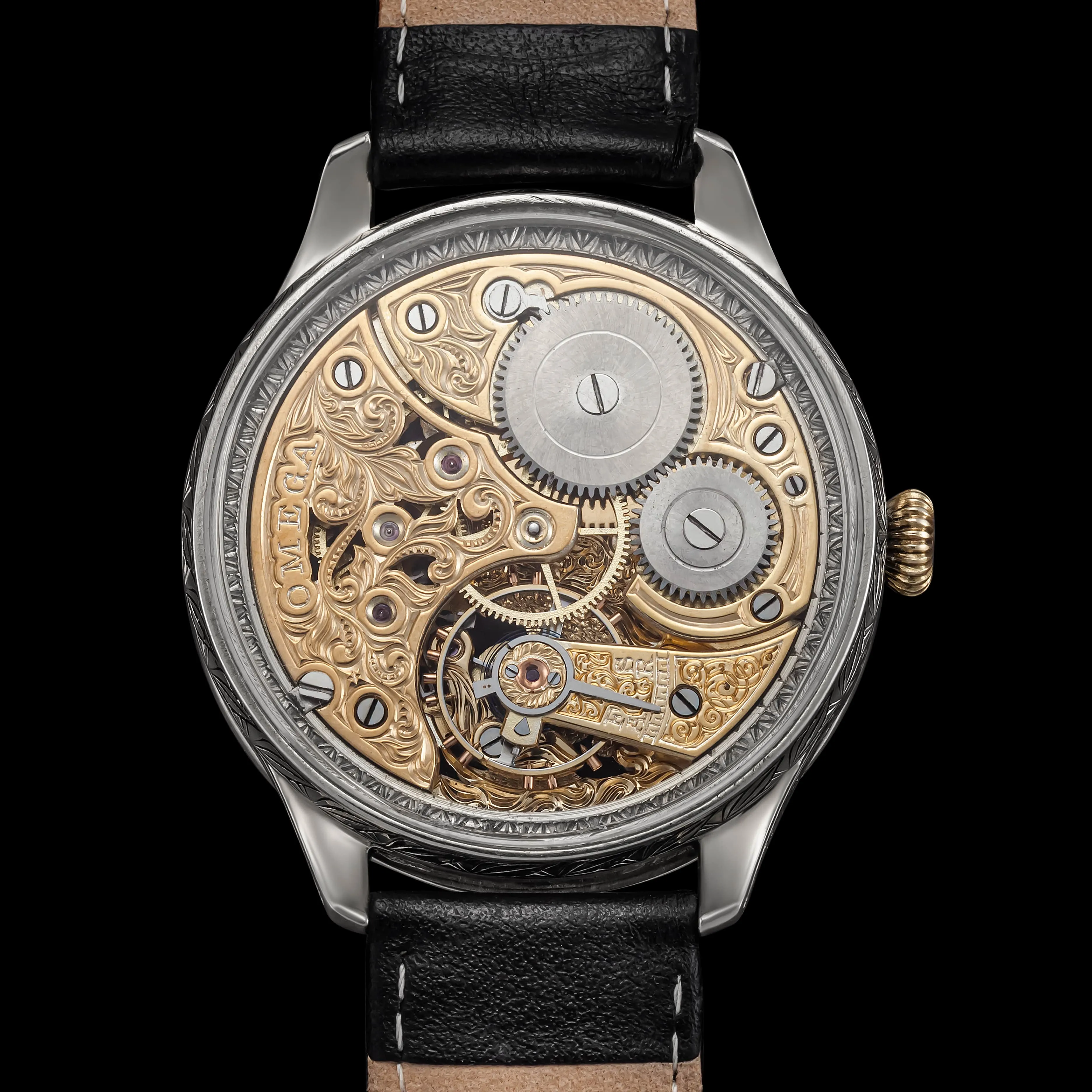 SKYFALL Men's Artisan Skeletonized Wristwatch 1909 Vintage Mechanical Movement