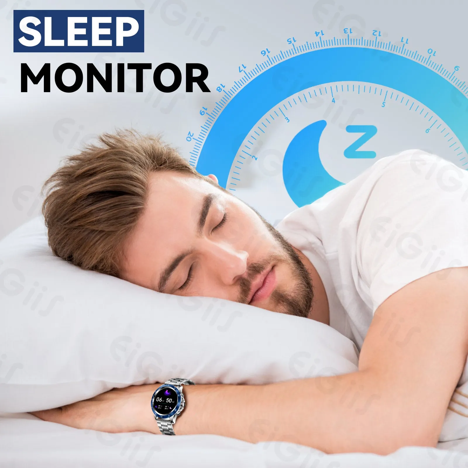 Smart Watch for Men with Bluetooth Calling 1.32” HD Touchscreen Fitness Trackers Watch with Heart Rate Detection Sleep Monitor for Android iOS