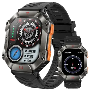 Smart Watch for Men Women with Call, Compass, Ultra Thin 2" HD Screen, IP67 Waterproof, 650 mAh Big Battery, Fitness Tracker with 107 Sports Modes, Military Rugged Tactical Watch for iPhone Android