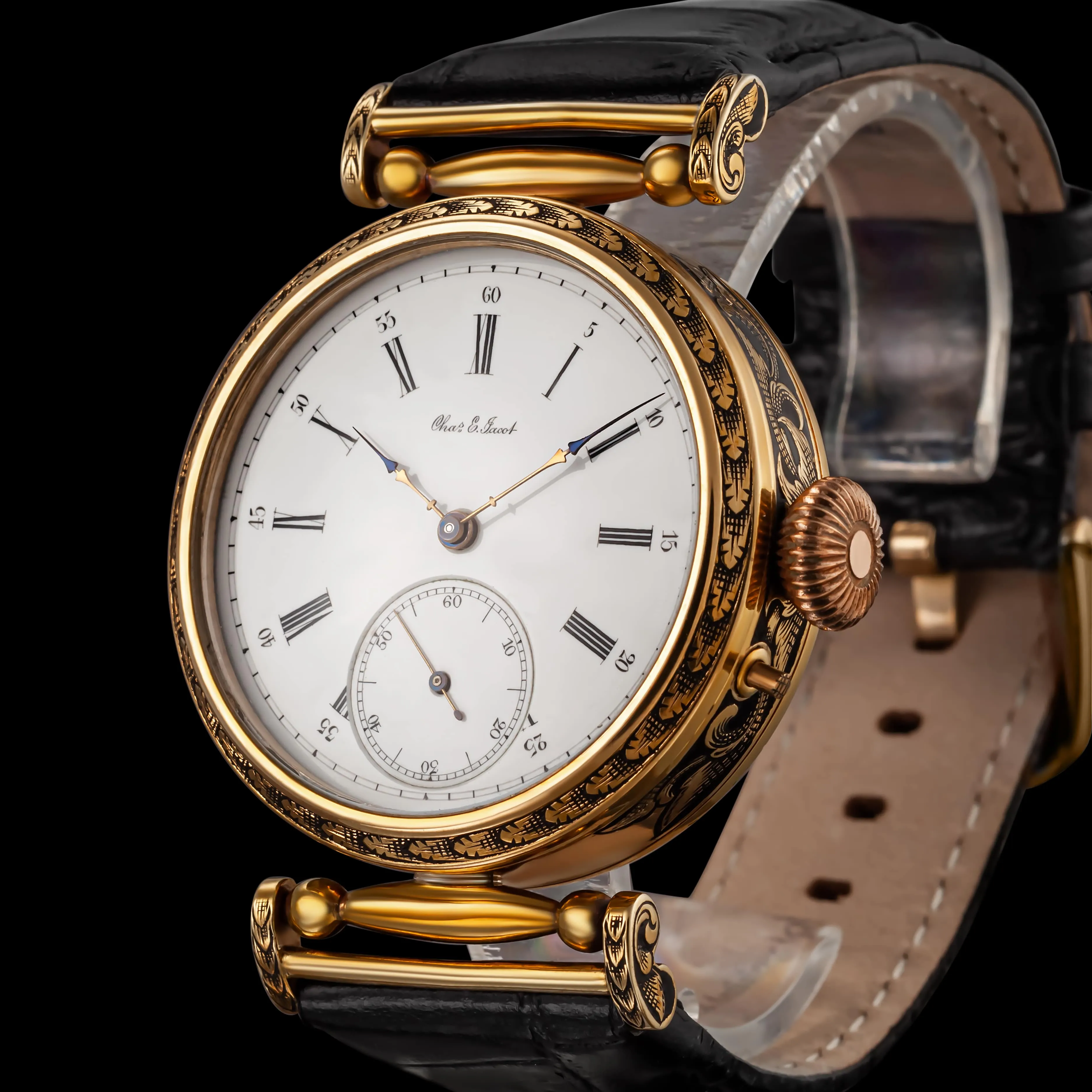 SPLENDOUR Men's Wristwatch fits Historic CHAS. E. JACOT Mechanical Movement
