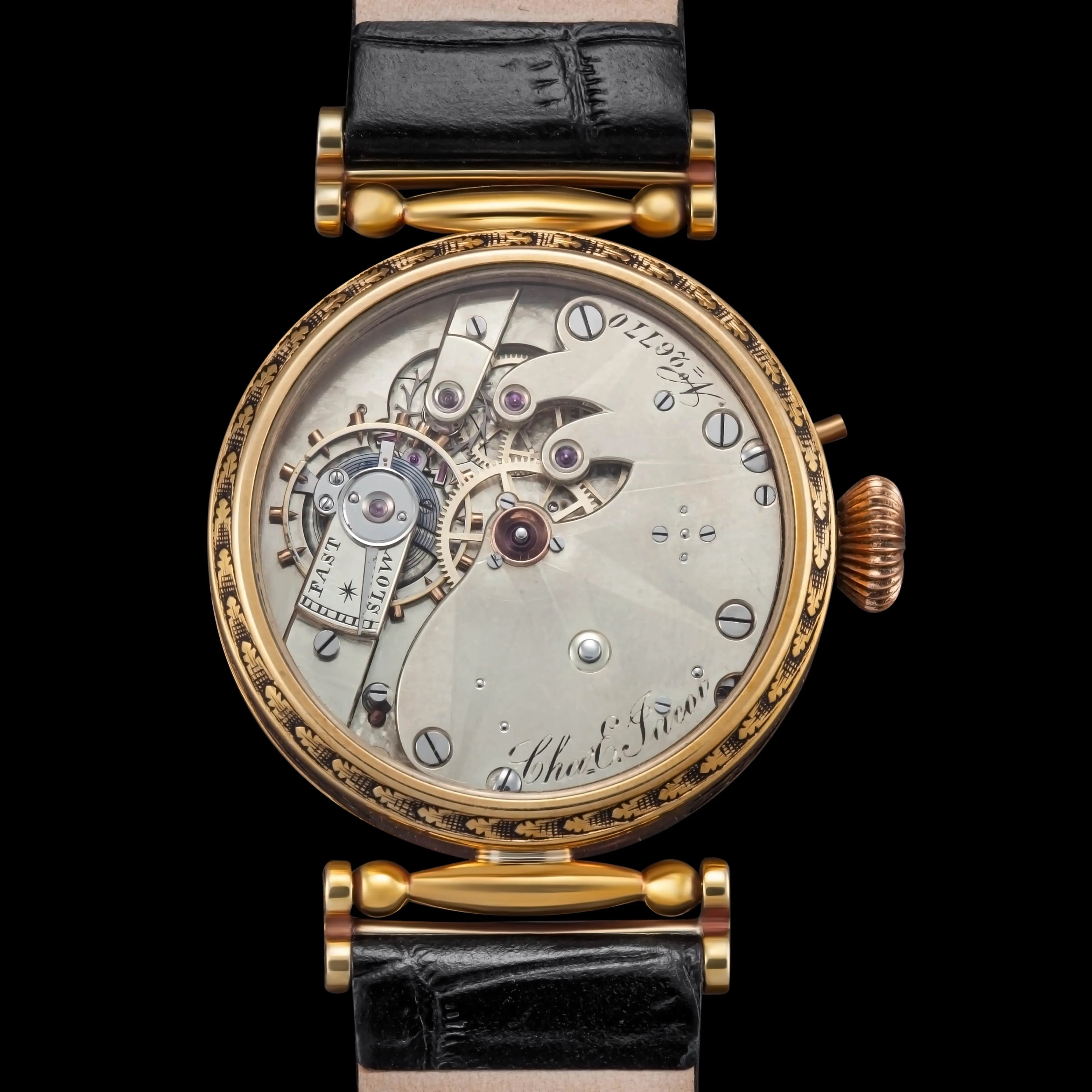 SPLENDOUR Men's Wristwatch fits Historic CHAS. E. JACOT Mechanical Movement
