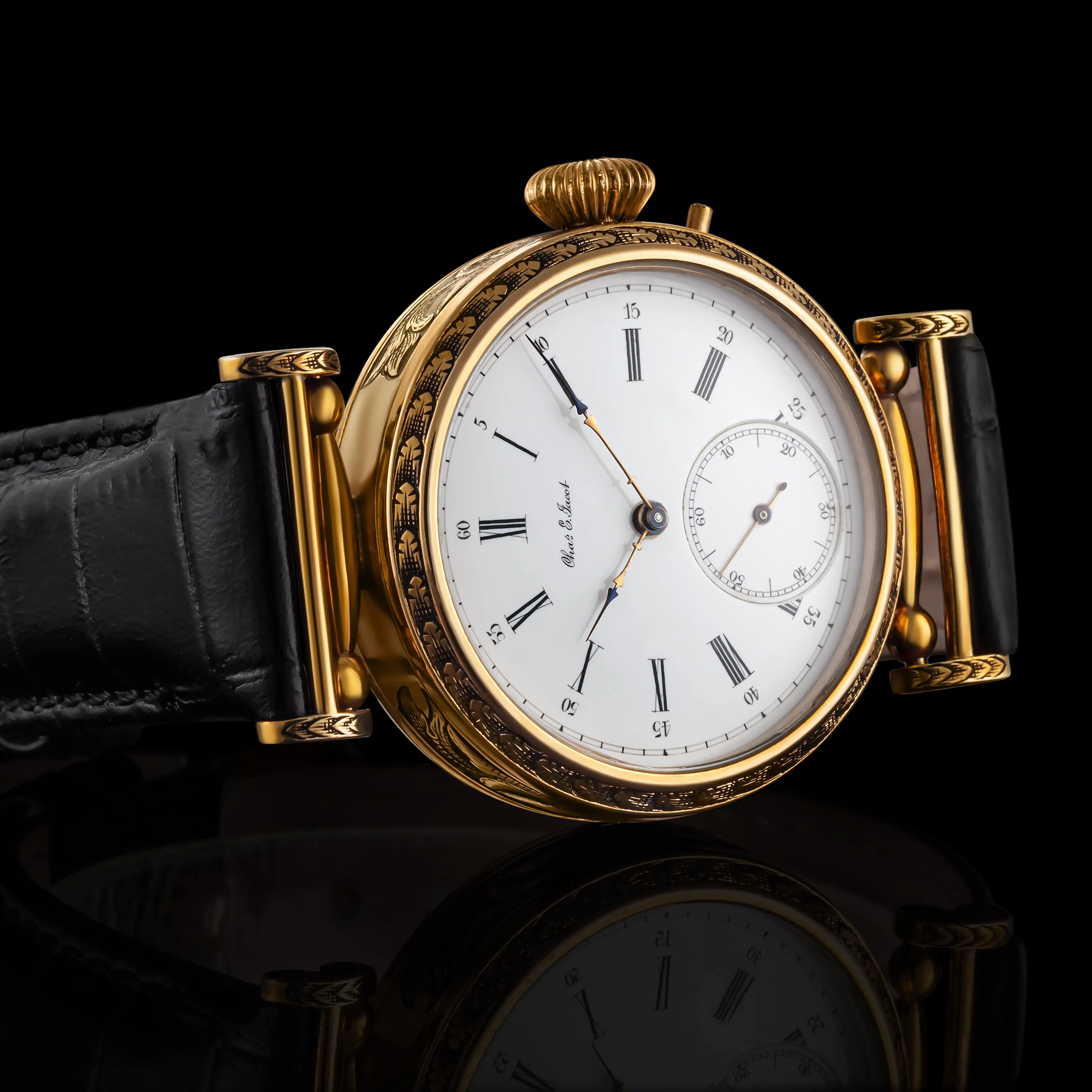 SPLENDOUR Men's Wristwatch fits Historic CHAS. E. JACOT Mechanical Movement