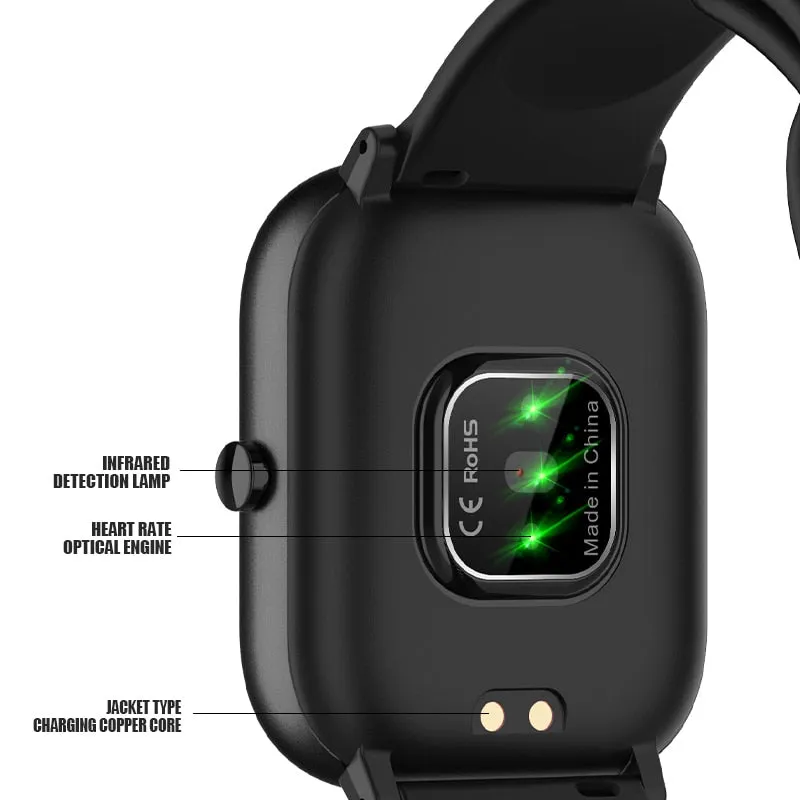 Sport Clock Fitness Track Heart Rate Monitor Sleep Monitor Smartwatch for Android & iOS