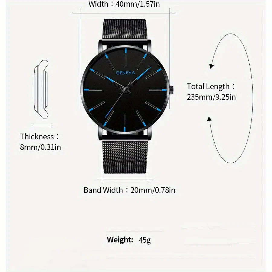 Stylish Mesh Strap Watch Perfect Gift for Active Men