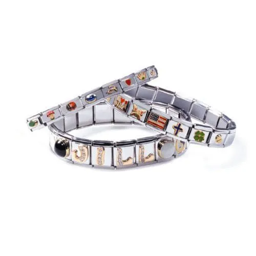 Tennis Racket sports Italian Link Bracelet Charm