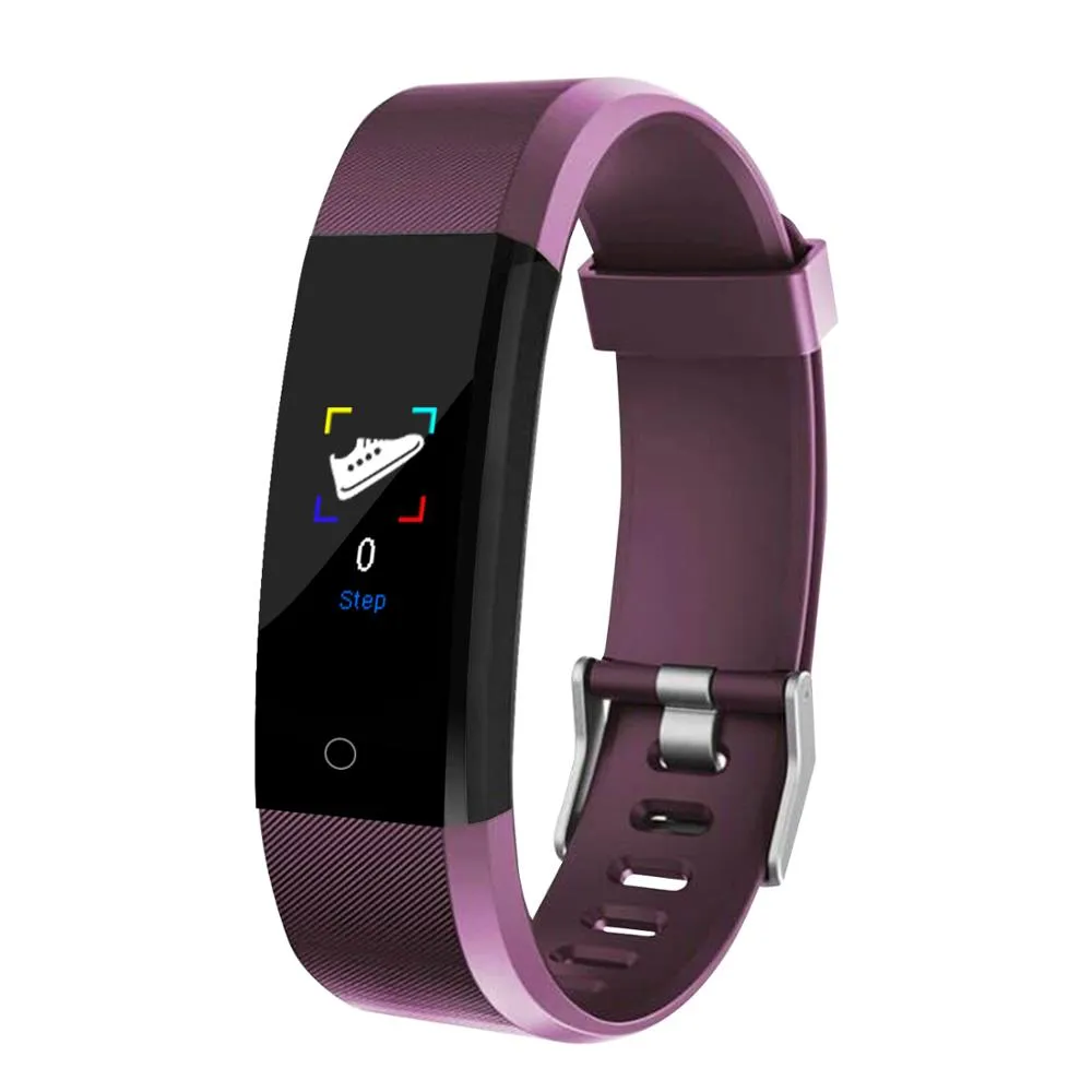The 115 Plus Smart Watch with HR & BP Monitor, Call & MSG Notifications (similar to Fitbit Alta)