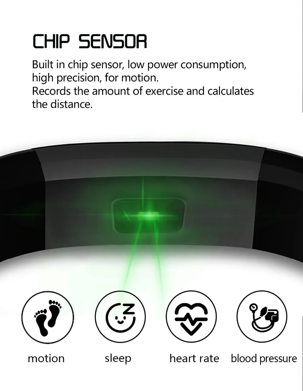 The 115 Plus Smart Watch with HR & BP Monitor, Call & MSG Notifications (similar to Fitbit Alta)
