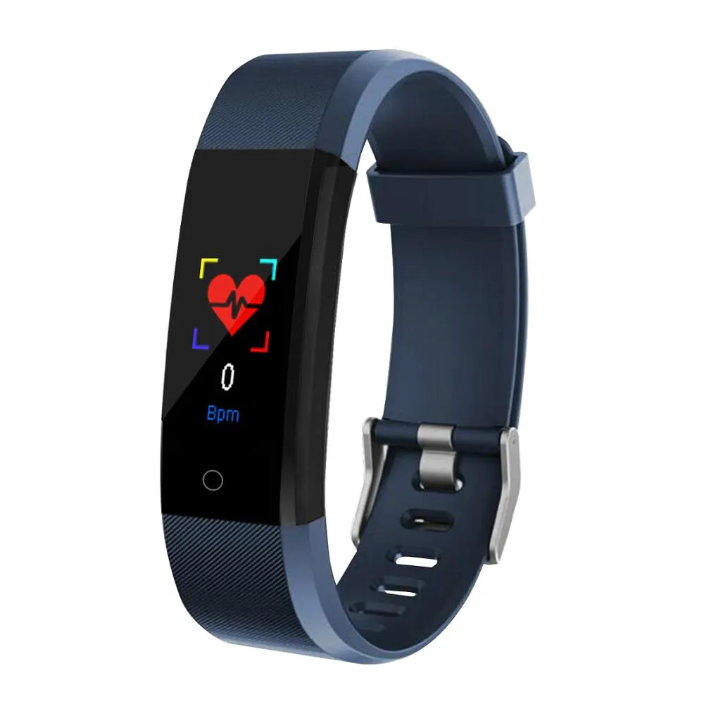 The 115 Plus Smart Watch with HR & BP Monitor, Call & MSG Notifications (similar to Fitbit Alta)