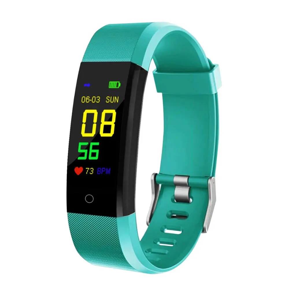 The 115 Plus Smart Watch with HR & BP Monitor, Call & MSG Notifications (similar to Fitbit Alta)