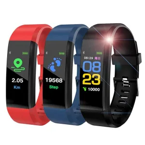 The 115 Plus Smart Watch with HR & BP Monitor, Call & MSG Notifications (similar to Fitbit Alta)
