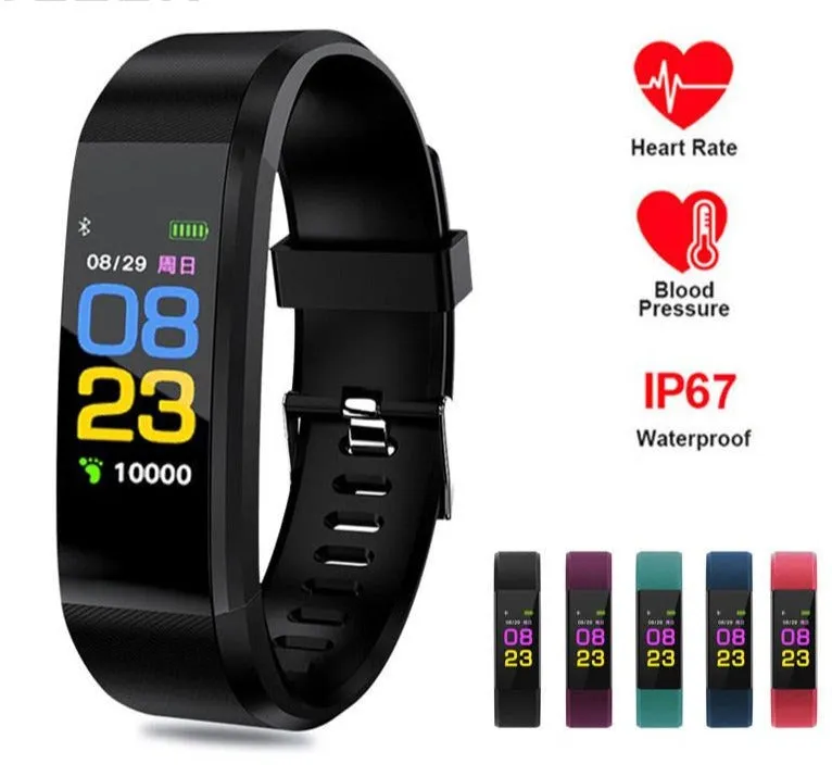 The 115 Plus Smart Watch with HR & BP Monitor, Call & MSG Notifications (similar to Fitbit Alta)