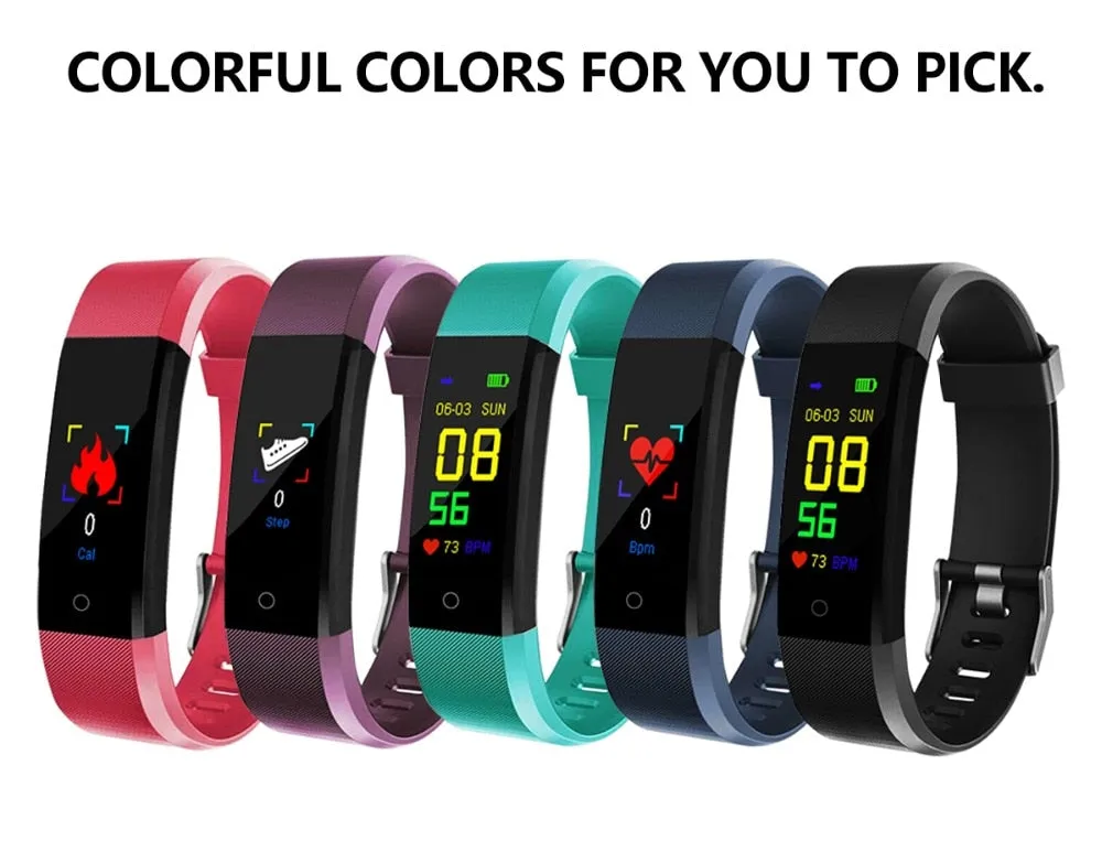 The 115 Plus Smart Watch with HR & BP Monitor, Call & MSG Notifications (similar to Fitbit Alta)